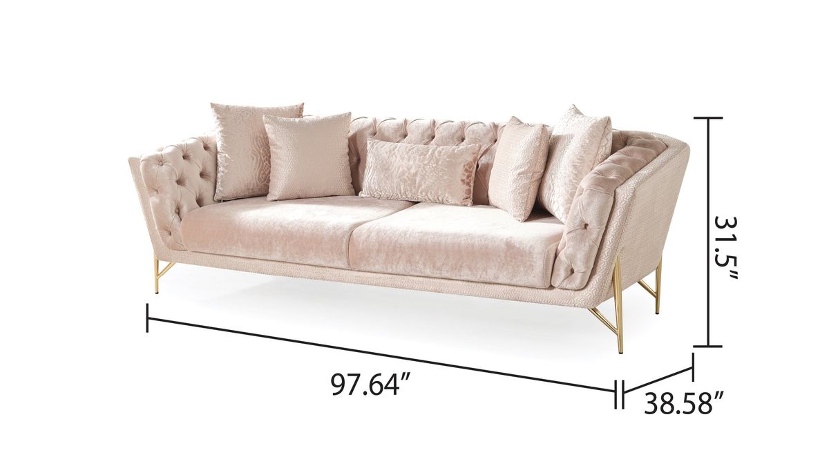 Galaxy Home Presley Sofa in Beige