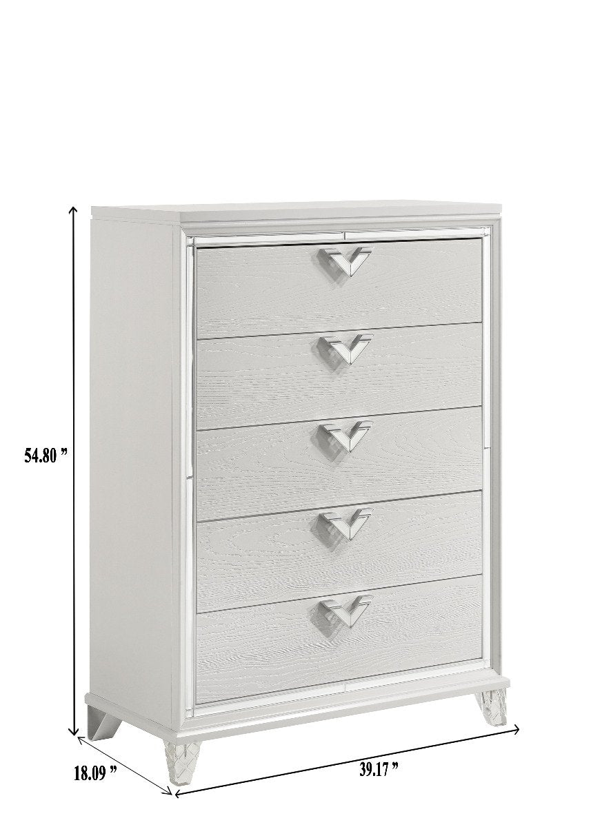 Galaxy Home Prism Chest in White