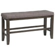 Crown Mark Bardstown Counter Height Bench in Gray image