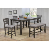 Crown Mark Bardstown Counter Height Table in Gray