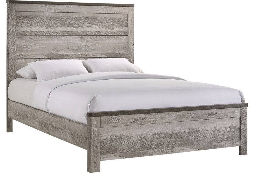 Elements International Millers Cove King Panel Bed in Gray image