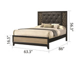Galaxy Home Selena Queen Bed in Black