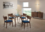 Elements International Robin Round Dining Table in Warm Chestnut