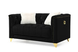Galaxy Home Russell Loveseat in Black image