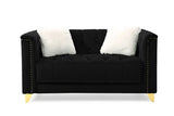 Galaxy Home Russell Loveseat in Black