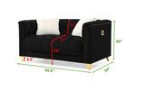 Galaxy Home Russell Loveseat in Black
