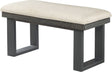 Elements International Sawyer Dining Bench in Smokey Dark Ash image