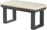 Elements International Sawyer Dining Bench in Smokey Dark Ash image