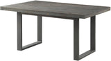 Elements International Sawyer Rectangular Dining Table in Smokey Dark Ash image
