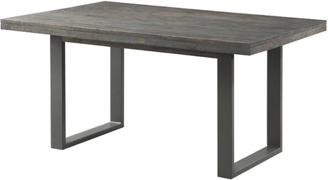 Elements International Sawyer Rectangular Dining Table in Smokey Dark Ash image
