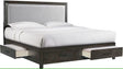 Elements International Shelby King Upholstered Storage Bed in Walnut image