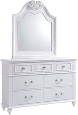 Elements International Alana Mirror in White Lacquer