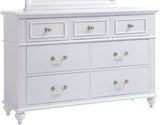 Elements International Alana 7 Drawer Dresser in White Lacquer image
