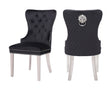 Galaxy Home Simba Stainless Steel Legs Dining Chair (Set of 2) in Black image