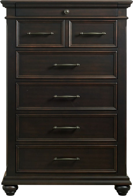 Elements International Slater 7 Drawer Chest in Black image