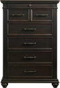 Elements International Slater 7 Drawer Chest in Black image
