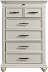 Elements International Slater 7 Drawer Chest in White image