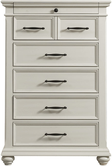 Elements International Slater 7 Drawer Chest in White image