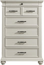 Elements International Slater 7 Drawer Chest in White image