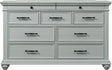 Elements International Slater 9 Drawer Dresser in Grey image