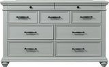 Elements International Slater 9 Drawer Dresser in Grey image