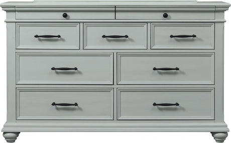 Elements International Slater 9 Drawer Dresser in Grey image