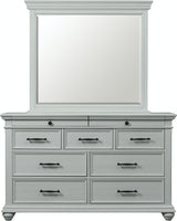 Elements International Slater 9 Drawer Dresser in Grey