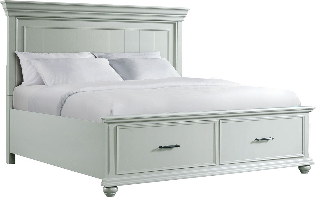 Elements International Slater Queen Storage Bed in Grey
