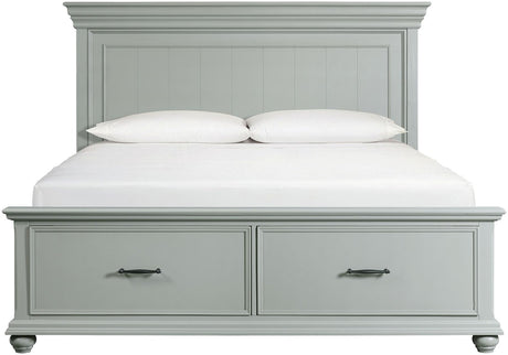 Elements International Slater King Storage Bed in Grey image