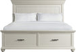 Elements International Slater King Storage Bed in White image