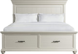 Elements International Slater King Storage Bed in White image