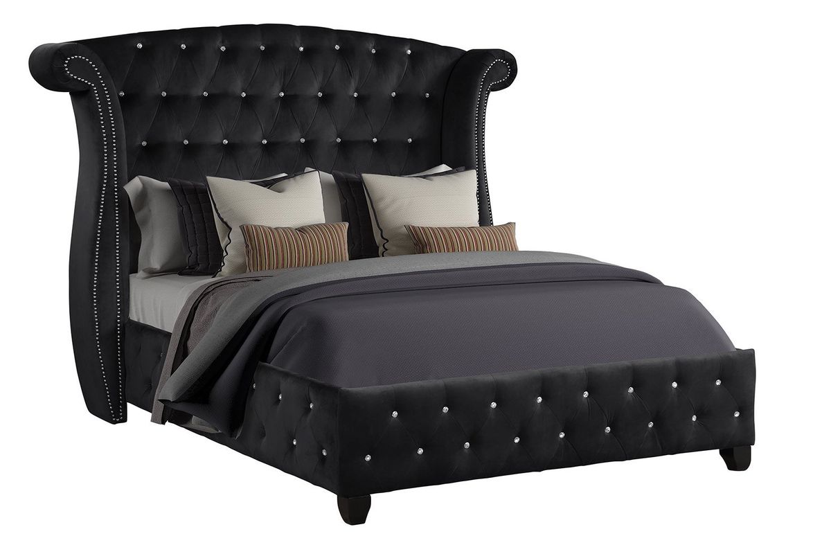 Galaxy Home Sophia Queen Bed in Black