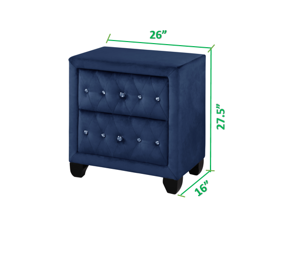 Galaxy Home Sophia Nightstand Blue