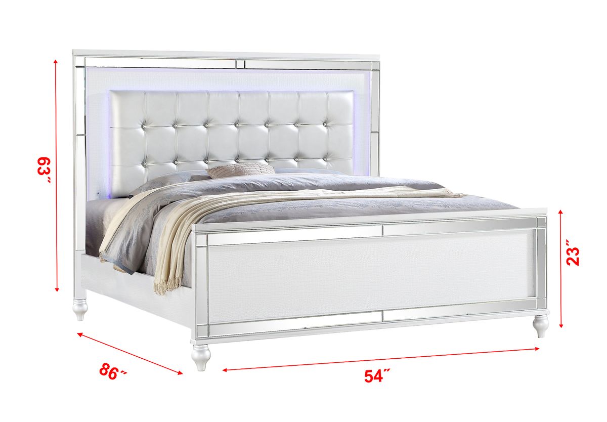 Galaxy Home Sterling Full Bed in White
