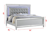 Galaxy Home Sterling Queen Bed in Silver