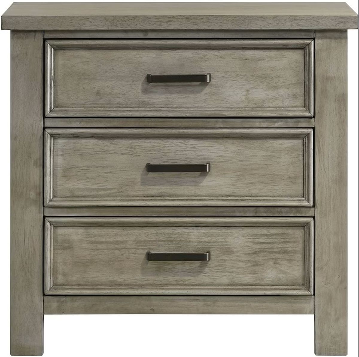 Elements International Sullivan Nightstand in Drift Grey