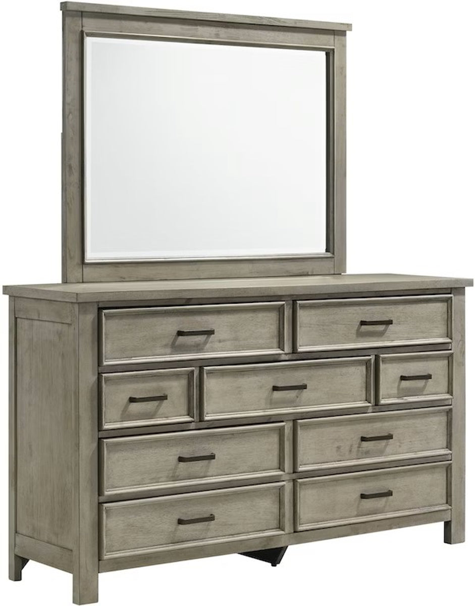 Elements International Sullivan Mirror in Drift Grey