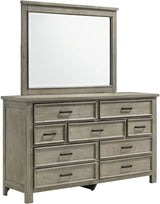 Elements International Sullivan Mirror in Drift Grey