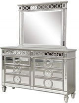 Galaxy Home Symphony 6 Drawer Dresser in Silver