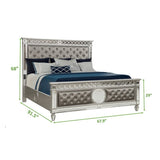 Galaxy Home Symphony Queen Bed in Silver
