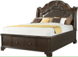 Elements International Tabasco Queen Storage Bed in NC Cherry Lacquer image