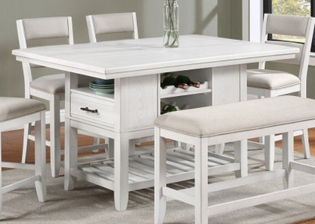 Crown Mark Furniture Wendy Counter Height Table in White image