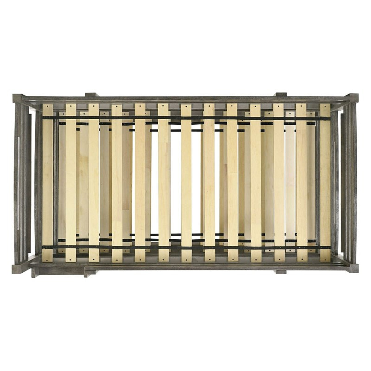 Elements International Trey Twin Over Twin Over Twin Bunk Bed in Wire Brushed Grey