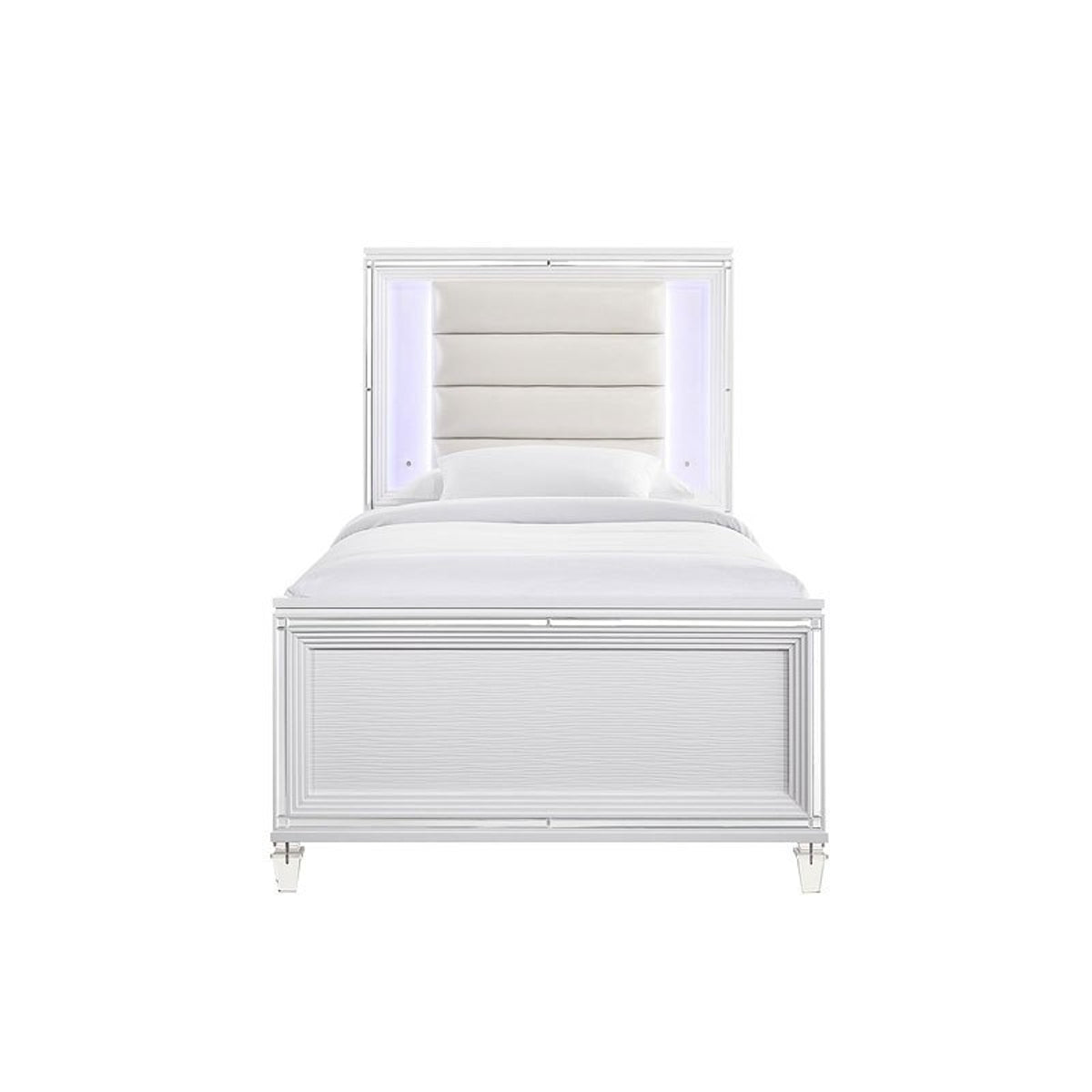 Elements International Twenty Nine Youth Twin Panel Bed in White image