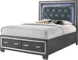 Elements International Titanium King Storage Bed in Gray image
