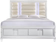 Elements International Twenty Nine King Platform Storage Bed in White image