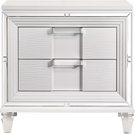 Elements International Twenty Nine Nightstand in White image