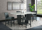 Elements International Valentino Counter Height Dining Table in Black/White CVL500CTC