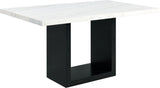 Elements International Valentino Counter Height Dining Table in Black/White CVL500CTC image