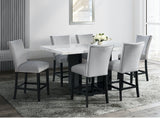 Elements International Valentino Counter Height Dining Table in Black/White CVL500CTC